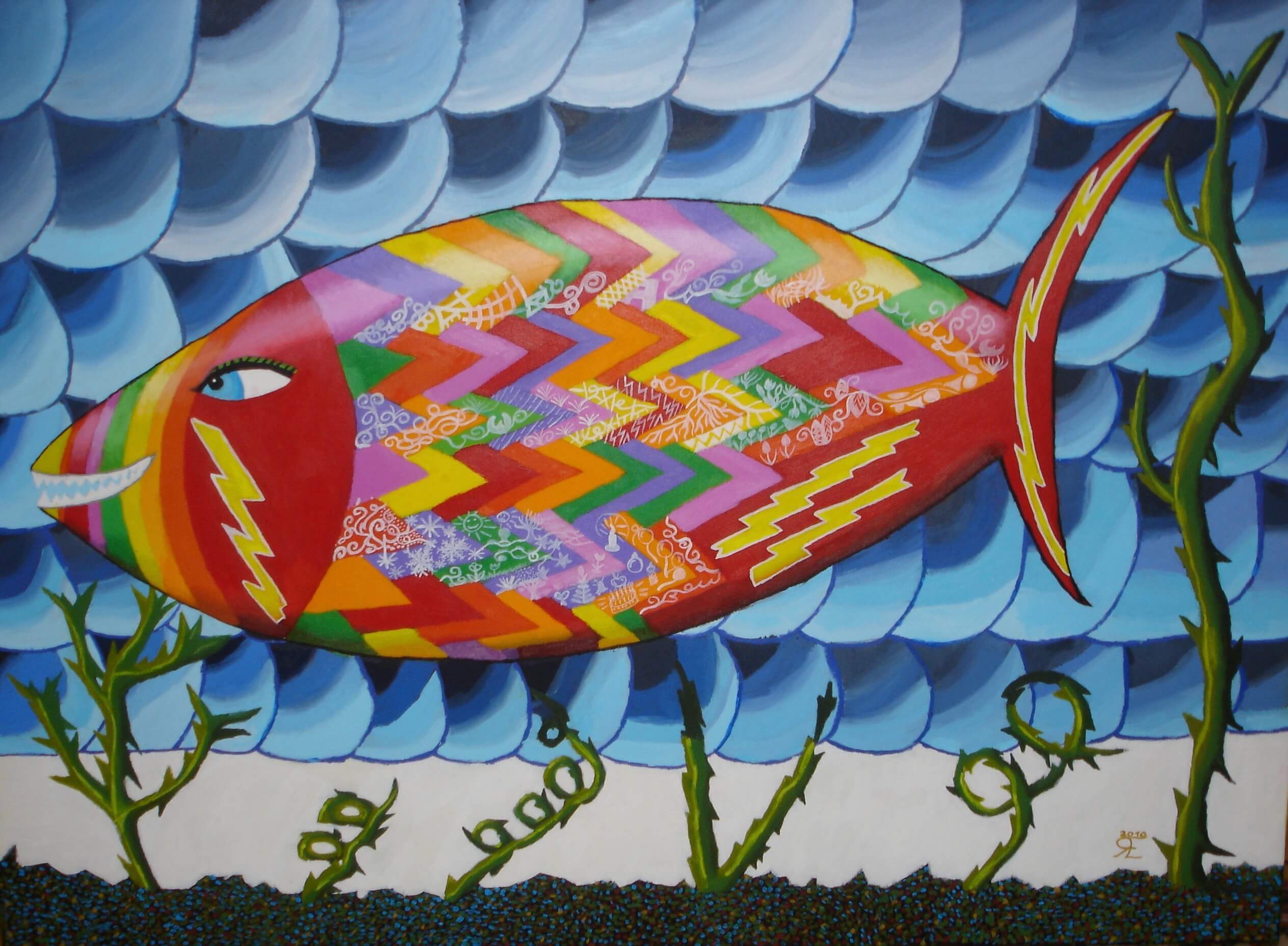 Der Wunderfisch | Acryl auf Leinwand | 2010