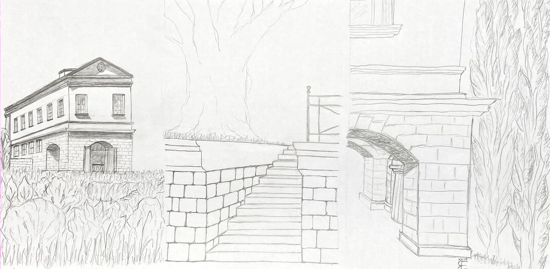 Römisches Haus Skizzen | Bleistift auf Papier | 2020